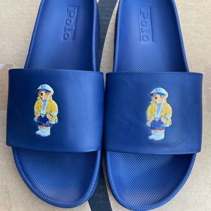 Polo Ralph Lauren Cayson  P-93 Fireman Bear Slide Navy